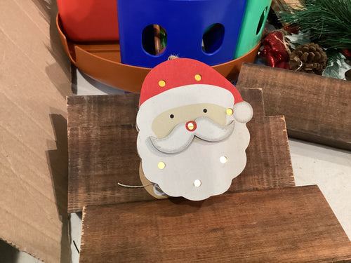 Light up Santa ornament