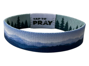 Tap To Pray™ Wristbands - Mountains & Forests: Small / Blue Mountains & Green Forests