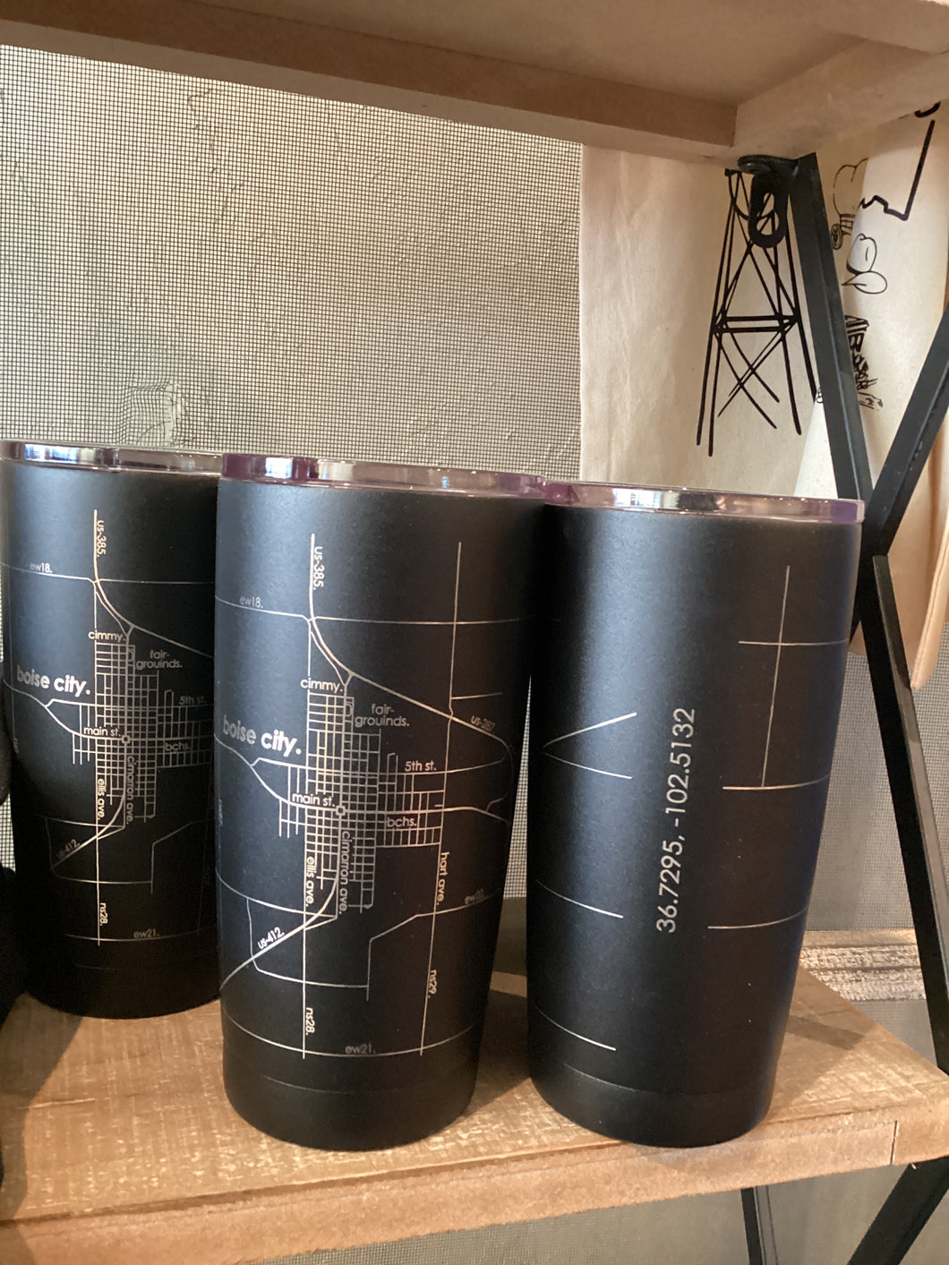 Black Boise City tumbler