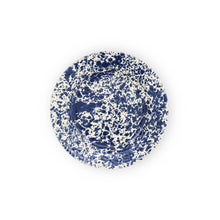 Load image into Gallery viewer, Splatter Enamelware Dinner Plate: Navy &amp; Cream