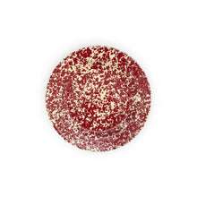 Load image into Gallery viewer, Splatter Enamelware Dinner Plate: Navy &amp; Cream