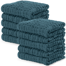 Load image into Gallery viewer, Muslin Baby Washcloths, Soft 10"x10" Cotton by Comfy Cubs: Sand / 6-Pack 10”X10” crews