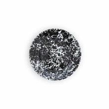 Load image into Gallery viewer, Splatter Enamelware Flat Salad Plate: Burgundy &amp; Cream
