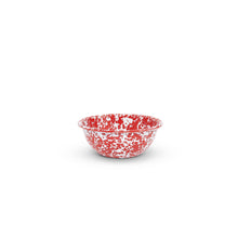 Load image into Gallery viewer, Splatter Enamelware 20 oz Cereal Bowl: Burgundy &amp; Cream Splatter