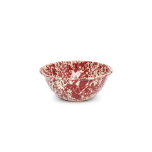 Load image into Gallery viewer, Splatter Enamelware Small Serving Bowl: Navy &amp; Cream