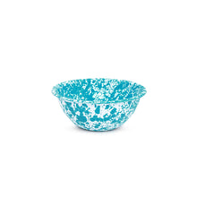 Load image into Gallery viewer, Splatter Enamelware Small Serving Bowl: Navy &amp; Cream