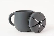 Load image into Gallery viewer, Silicone Snack Cup with Lid: Charcoal crews