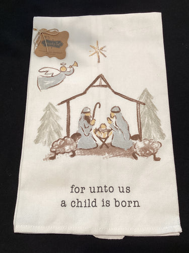 For Unto Us Teatowel