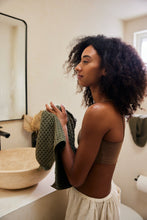 Load image into Gallery viewer, Forest Waffle Hand Towel