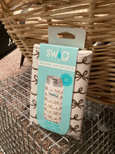 SWIG Insulated Slim Can Coolie 12oz Pretty in Pearl