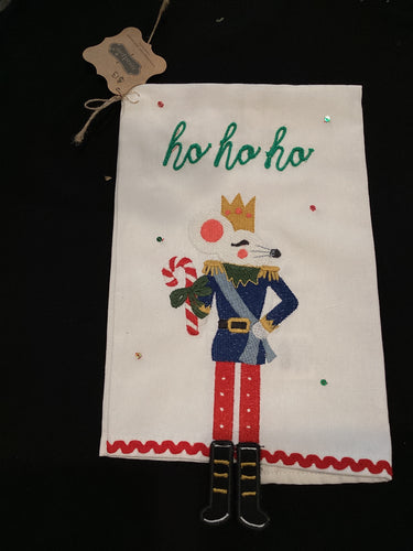 Ho Ho Ho Nutcracker Teatowel