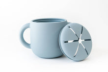 Load image into Gallery viewer, Silicone Snack Cup with Lid: Charcoal crews