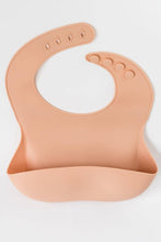 Load image into Gallery viewer, Silicone Baby Bib: Apricot