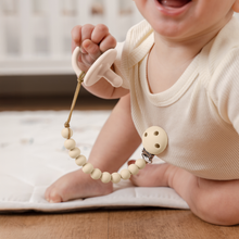 Load image into Gallery viewer, Baby Pacifier Clips, 100% Food Grade Silicone by Comfy Cubs: Beige