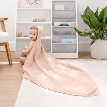Load image into Gallery viewer, Hooded Baby Towel, 6 Layer 100% Muslin Cotton by Comfy Cubs: Cedar and Sand / Pack of 2 KO