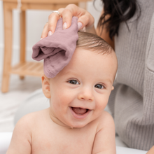 Load image into Gallery viewer, Muslin Baby Washcloths, Soft 10"x10" Cotton by Comfy Cubs: Sand / 6-Pack 10”X10” crews