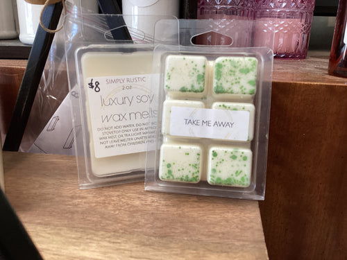 Simply Rustic wax melts Take me Away