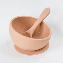 Load image into Gallery viewer, Silicone Suction Bowl and Spoon Set: Blush