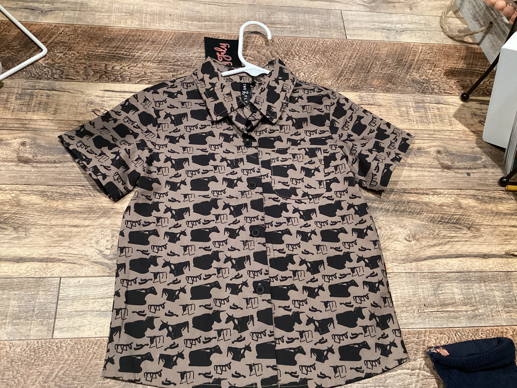 2T cowboy button up SM
