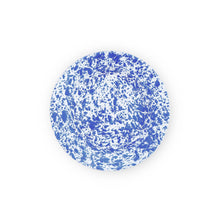 Load image into Gallery viewer, Splatter Enamelware Dinner Plate: Navy &amp; Cream