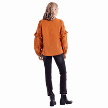 Load image into Gallery viewer, Rust Amaya Eyelet Top