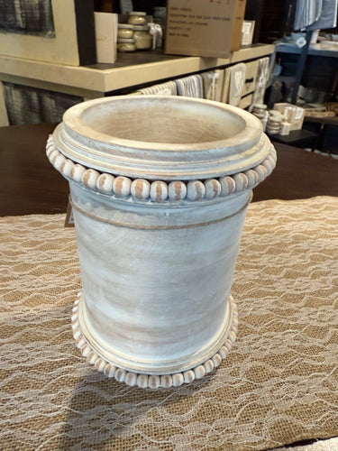 MudPie White Bead Utensil Holder (Armas)