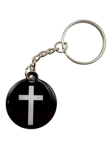 Tap To Pray™ - Prayer Tag Keychains: Black + God Is Greater