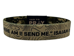 Tap To Pray™ Wristbands - Valor Camo & Isaiah 6:8: Small