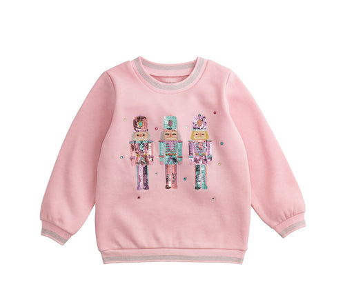 Kids nutcracker sequin sweater
