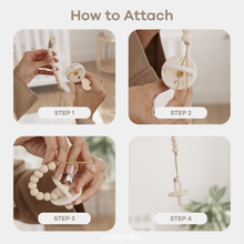 Load image into Gallery viewer, Baby Pacifier Clips, 100% Food Grade Silicone by Comfy Cubs: Beige