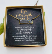 Load image into Gallery viewer, Mustard Seed Necklace, Faith Gift, Encouragement Gift: Gold