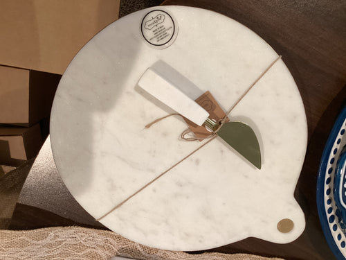 MudPie Round Marble Board Set(Armas)