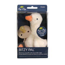 Load image into Gallery viewer, Bitzy Pal Natural Rubber Pacifier &amp; Plush: Goose(Crews)