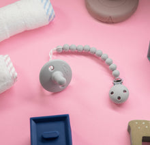 Load image into Gallery viewer, Baby Pacifier Clips, 100% Food Grade Silicone by Comfy Cubs: Beige