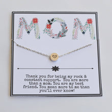 Load image into Gallery viewer, Mom jewelry, Gift for mom, Mothers necklace, Mom birthday, H: Gold