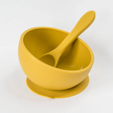 Load image into Gallery viewer, Silicone Suction Bowl and Spoon Set: Apricot