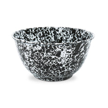 Load image into Gallery viewer, Splatter Enamelware Large Salad Bowl: Navy &amp; Cream Splatter