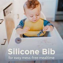 Load image into Gallery viewer, Silicone Baby Bib: Dusty Rose