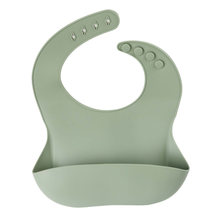 Load image into Gallery viewer, Silicone Baby Bib: Apricot