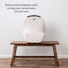 Load image into Gallery viewer, Taupe Checkerboard Mom Boss™ 4-in-1 multi-use cover(Crews)