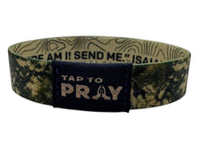 Load image into Gallery viewer, Tap To Pray™ Wristbands - Valor Camo &amp; Isaiah 6:8: Small