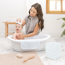 Load image into Gallery viewer, Muslin Baby Washcloths, Soft 10"x10" Cotton by Comfy Cubs: Sand / 6-Pack 10”X10” crews