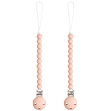 Load image into Gallery viewer, Baby Pacifier Clips, 100% Food Grade Silicone by Comfy Cubs: Beige