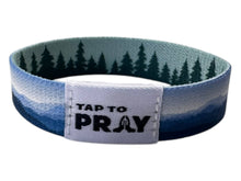 Load image into Gallery viewer, Tap To Pray™ Wristbands - Mountains &amp; Forests: Small / Blue Mountains &amp; Green Forests