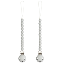 Load image into Gallery viewer, Baby Pacifier Clips, 100% Food Grade Silicone by Comfy Cubs: Beige
