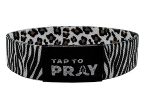 Tap To Pray™ Wristbands - Safari Zebra: Large