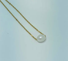 Load image into Gallery viewer, Joshua 1:9, pearl necklace, Encouragement gift, sympathy gift, grief gift, faith, bible scripture, gift for her, inexpensive, miscarriage: Silver