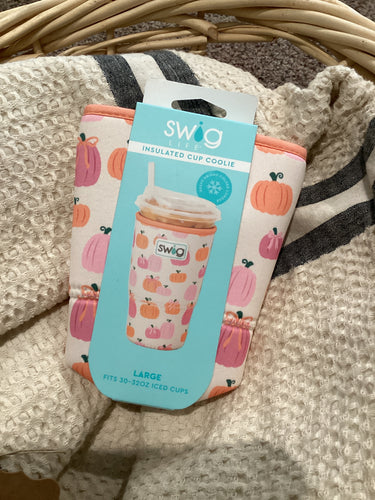 SWIG Insulated Cup Coolie 30-32oz Pumpkin and Bows