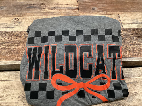 Wildcats long sleeve  Bow shirt