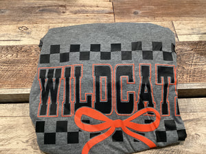 Wildcats long sleeve  Bow shirt